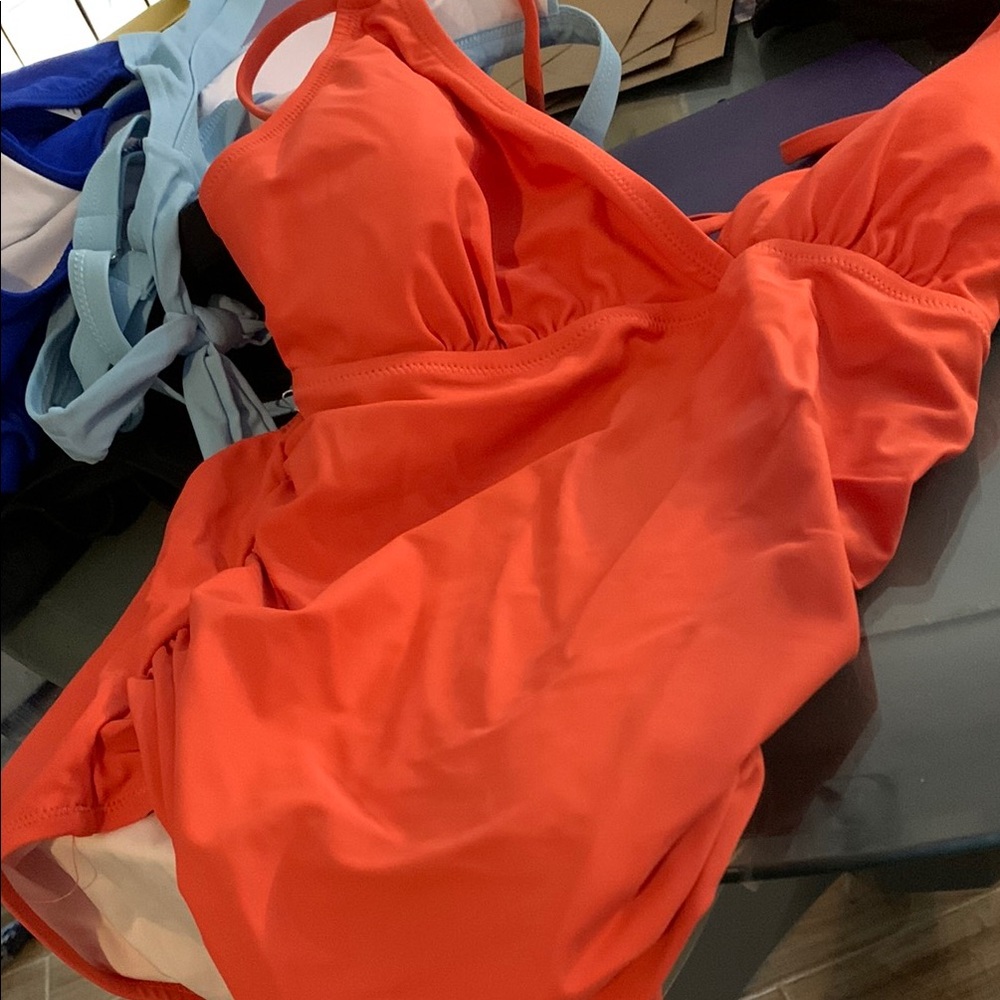 Vibrant Orange Swimsuit